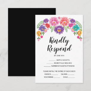 Carte de réponse de mariage Fiesta