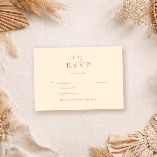 Carte de réponse de mariage minimaliste moderne Co