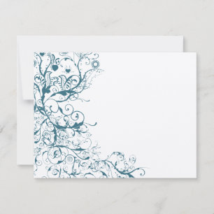Carte de réponse de mariage Oiseaux sarcelles et t