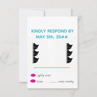 Carte de réponse de mariage Our Purrfect Day Chat 