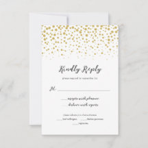 Carte de réponse de mariage simple élégante avec c