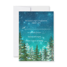 Carte de réponse de mariage sous les étoiles de la
