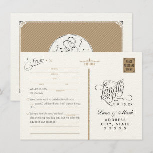 Carte de réponse de mariage Starry Night Adlibs