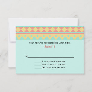 Carte de réponse de mariage Tribal Sun Southwester