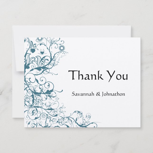 Carte de réponse de RSVP de mariage Oiseaux et tou (Devant)