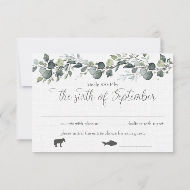 Carte de réponse de Samantha & Michael avec option (Devant)