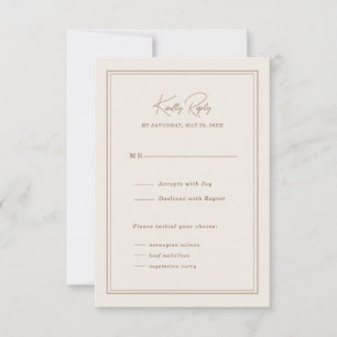 Carte de réponse de trame simple et simple minimal