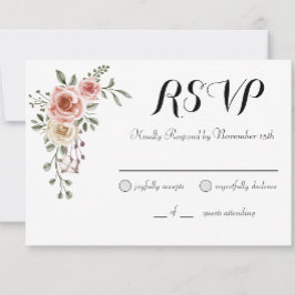 Carte de réponse Deux Coeurs Un Amour Rustique Arb