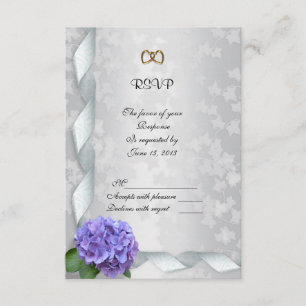 Carte de réponse d'hortensia