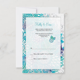 Carte de réponse d'imaginaire d'aquarelle