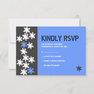 Carte de réponse d'invitation Bat mitzvah de la ba