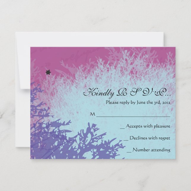 Carte de réponse du Bat mitzvah du bar FRANÇAIS PA (Devant)