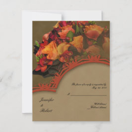 Carte de réponse du bouquet Fall Rose