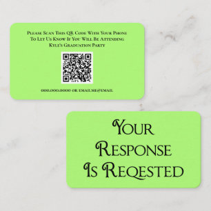 Carte de réponse du code QR RSVP