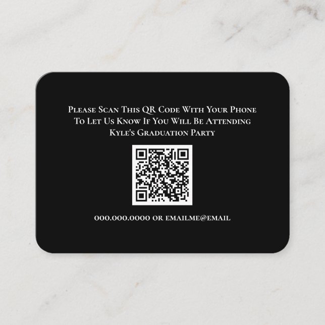 Carte de réponse du code QR RSVP (Devant)