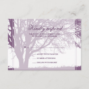 Carte de réponse du Mariage de automne de chêne po