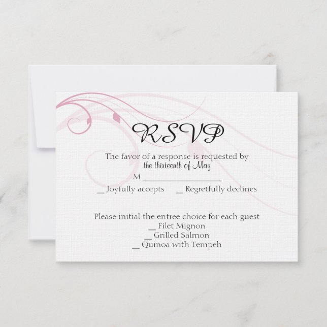 Carte de réponse du Mariage de famille mixte (Devant)