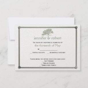 Carte de réponse du Mariage de la plantation de ch