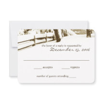 Carte de réponse du Mariage de la série hivernale