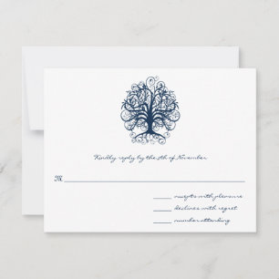 Carte de réponse du Mariage de l'arbre à balayage