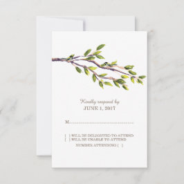 Carte de réponse du Mariage des succursales broyée