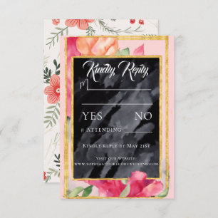 Carte de réponse du Mariage du tableau noir