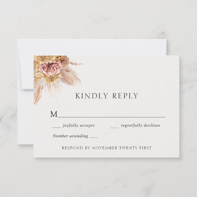 Carte de réponse du Mariage en herbe de la Pampas  (Devant)