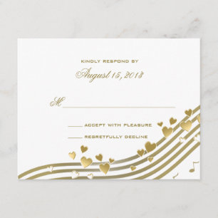 Carte de réponse du Mariage Love Song