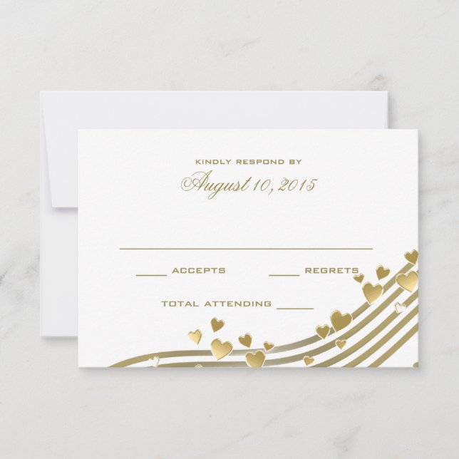 Carte de réponse du Mariage Love Song (Devant)