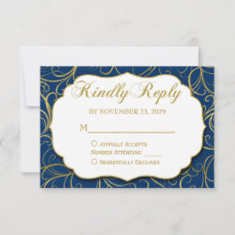 Carte de réponse du Mariage RSVP