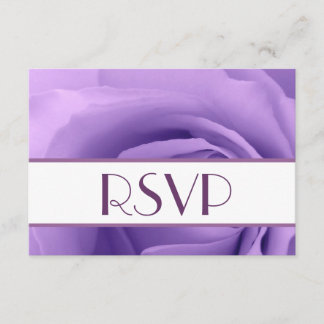 Carte de réponse du Mariage RSVP Rose violet