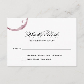 Carte de réponse du Mariage Vineyard Vineyard