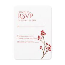 Carte de réponse élégante pour mariage d'automne à
