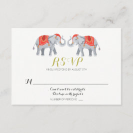 Carte de réponse éléphant