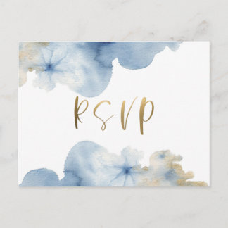 Carte de réponse en aquarelle Lux
