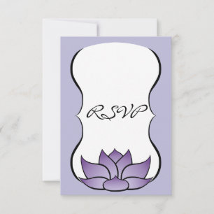 Carte de réponse Exquisite Lotus in Purple