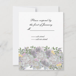 Carte de réponse Fleurs de jardin douces Rustique