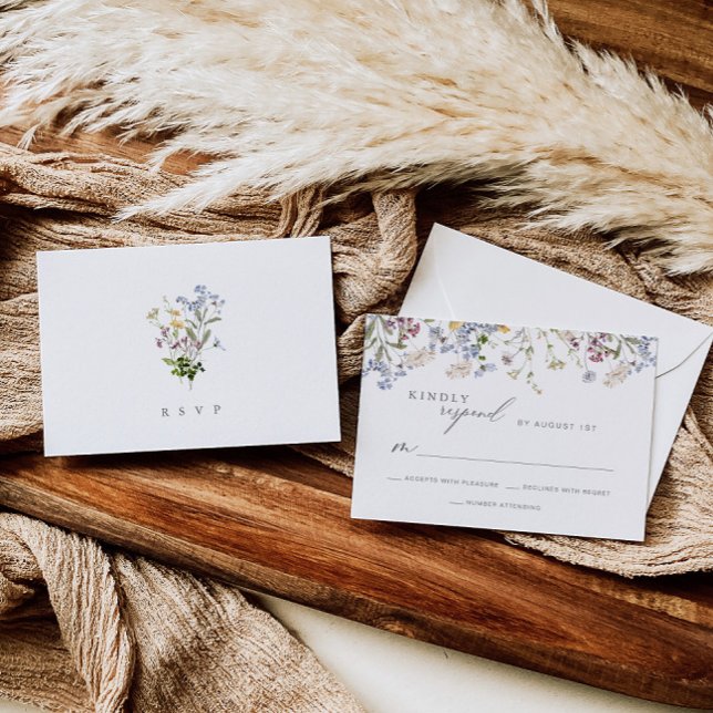 Carte de réponse florale de la carte de mariage fl (Créateur téléchargé)