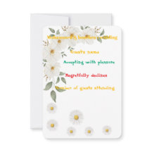Carte de réponse florale élégante – mariage person