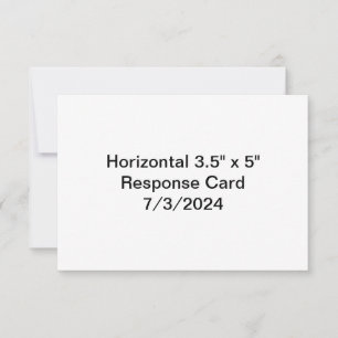 Carte de réponse horizontale 3,5 po x 5 po 7/3/202