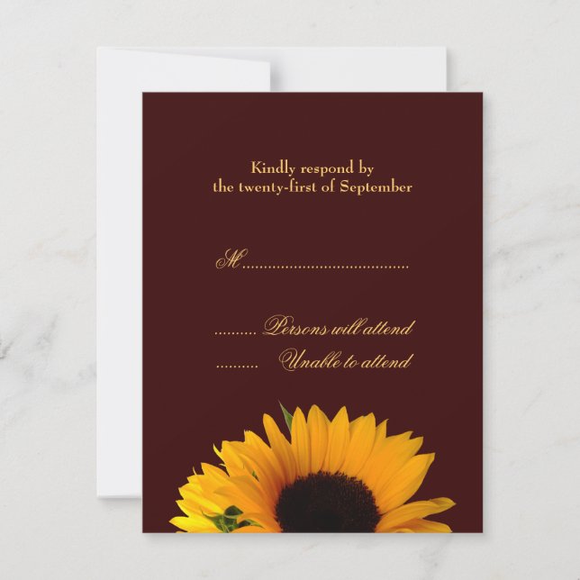 Carte de réponse mariage (Devant)