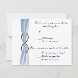 Carte de réponse Mariage Blue Infinity