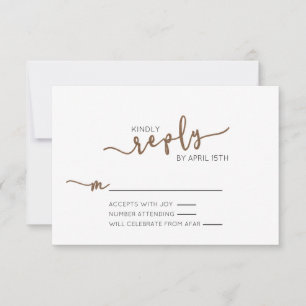 CARTE DE RÉPONSE mariage, CARTE RSVP