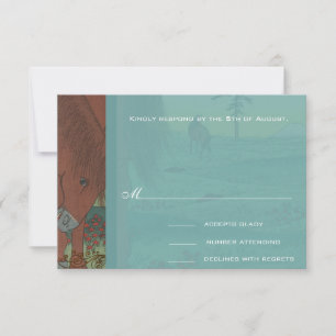 Carte de réponse Mariage de cheval Whimsical