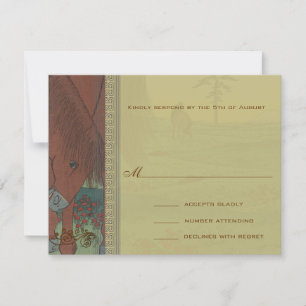 Carte de réponse Mariage de cheval Whimsical