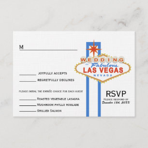 Carte de réponse Mariage des signes de Las Vegas (