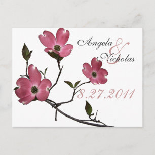 Carte de réponse Mariage/Dogwood