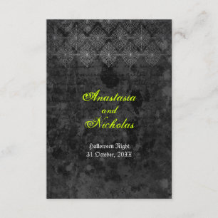 Carte de réponse Mariage Eerie Halloween