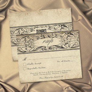 Carte de réponse Mariage Vintage Chauve-Souris jus