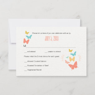 Carte de réponse Papillon Canvas